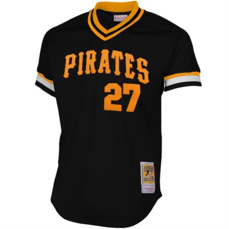 mitchell & ness pittsburgh pirates kent tekulve 1982 kolekcja cooperstown autentyczna koszulka treningowa czarna mężczyźni 0J02V843 MLB Jerseys