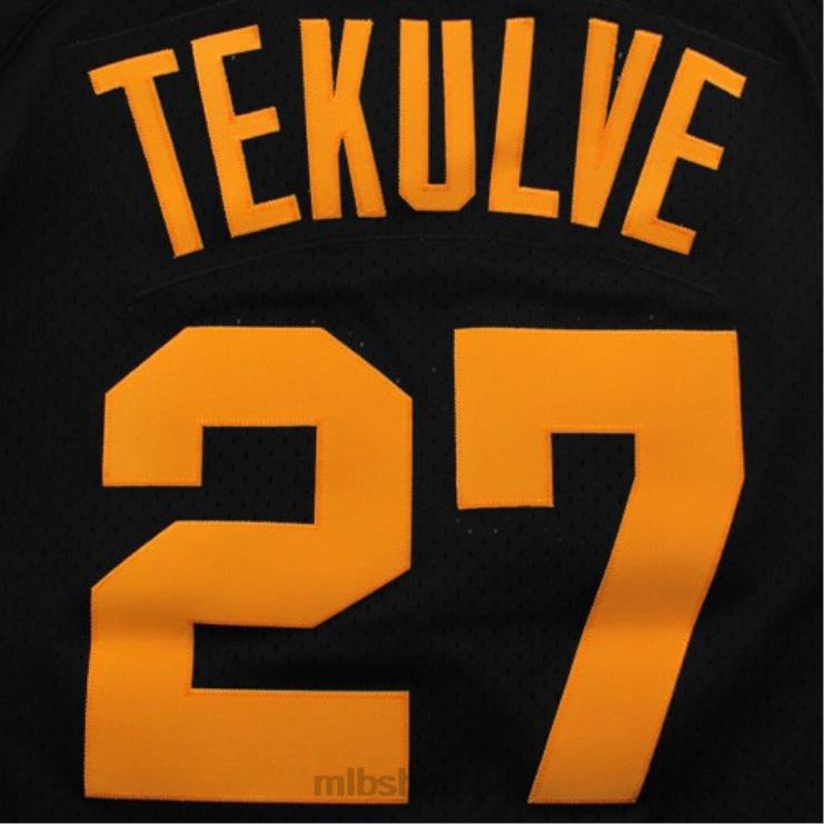 mitchell & ness pittsburgh pirates kent tekulve 1982 kolekcja cooperstown autentyczna koszulka treningowa czarna mężczyźni 0J02V843 MLB Jerseys