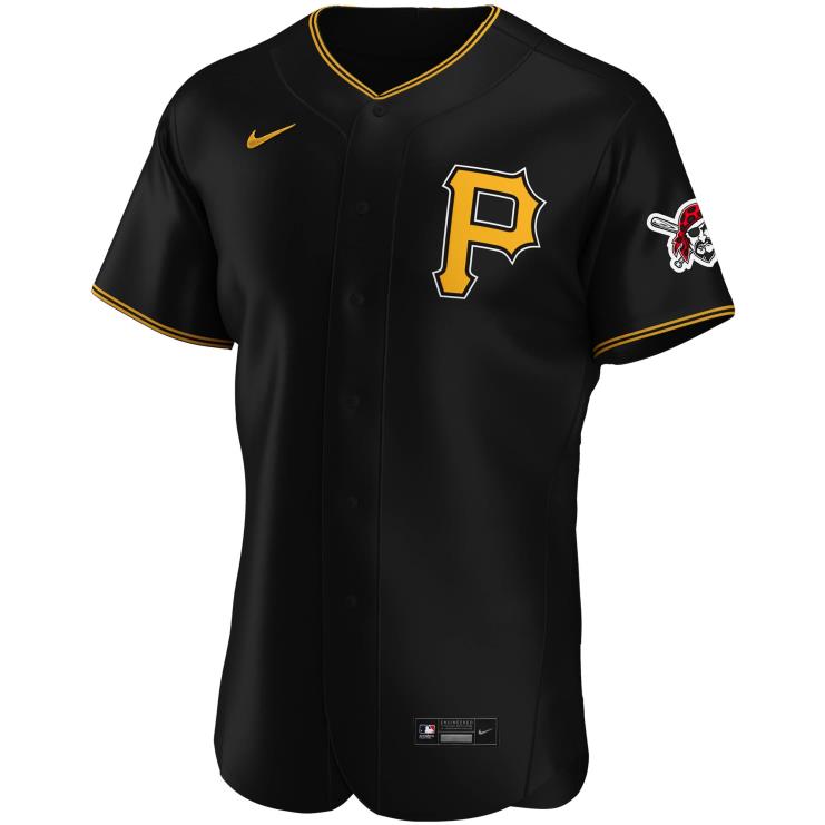 pittsburgh pirates nike czarna alternatywna koszulka z autentycznym logo zespołu mężczyźni 0J02V796 MLB Jerseys