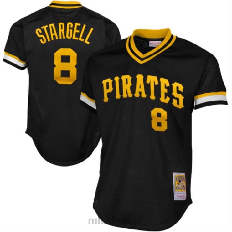 pittsburgh pirates willie stargell mitchell & ness czarna 1982 autentyczna kolekcja cooperstown siatkowa koszulka treningowa mrugnięcia mężczyźni 0J02V405 MLB Jerseys