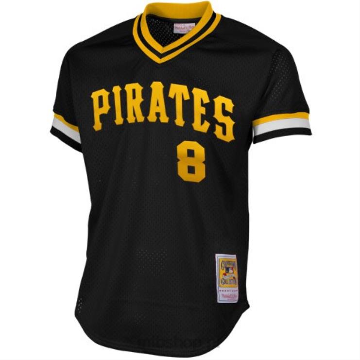 pittsburgh pirates willie stargell mitchell & ness czarna 1982 autentyczna kolekcja cooperstown siatkowa koszulka treningowa mrugnięcia mężczyźni 0J02V405 MLB Jerseys