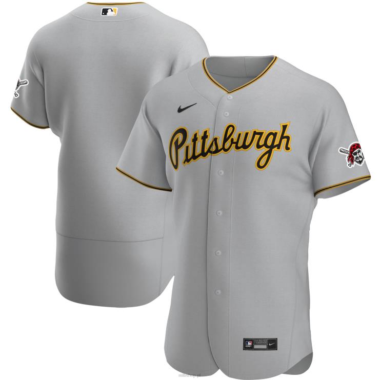 szara autentyczna koszulka drużynowa pittsburgh pirates nike mężczyźni 0J02V904 MLB Jerseys