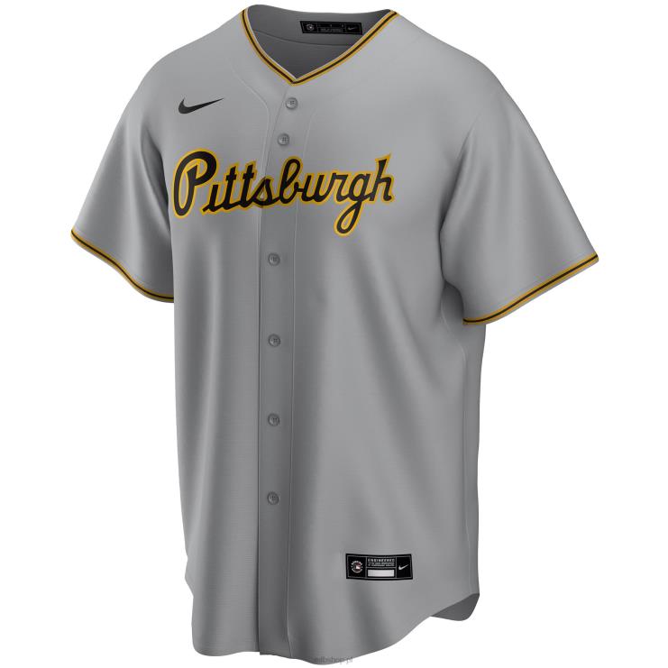 szara replika wyjazdowej koszulki drużyny piratów z pittsburgha nike mężczyźni 0J02V1373 MLB Jerseys