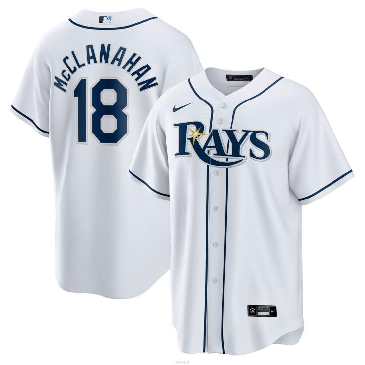 biała domowa replika koszulki gracza Tampa Bay Rays Shane McClanahan Nike mężczyźni 0J02V867 MLB Jerseys