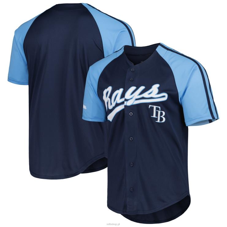 zapinana na guziki replika koszulki drużyny marynarki wojennej Tampa Bay Rays z przeszyciami mężczyźni 0J02V1092 MLB Jerseys