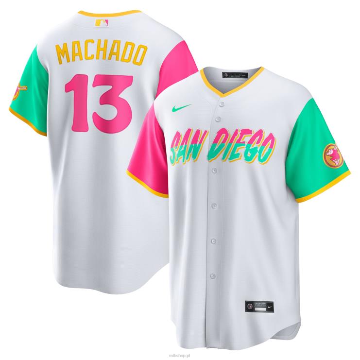 biała replika koszulki gracza San Diego Padres Manny'ego Machado Nike 2022 City Connect mężczyźni 0J02V47 MLB Jerseys