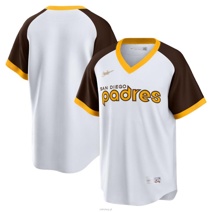 san diego padres nike biała koszulka drużynowa z kolekcji cooperstown mężczyźni 0J02V277 MLB Jerseys