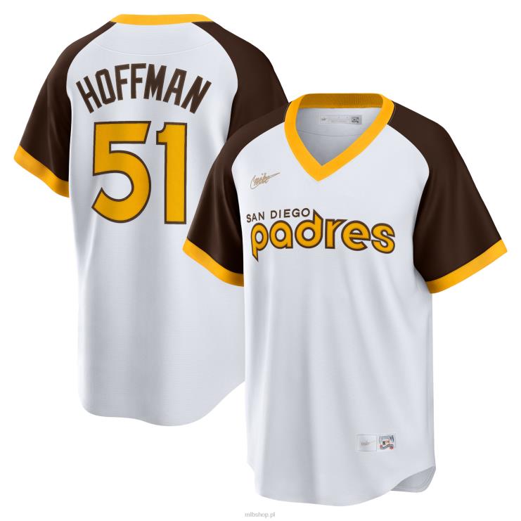 san diego padres trevor hoffman nike biała domowa koszulka gracza z kolekcji cooperstown mężczyźni 0J02V465 MLB Jerseys
