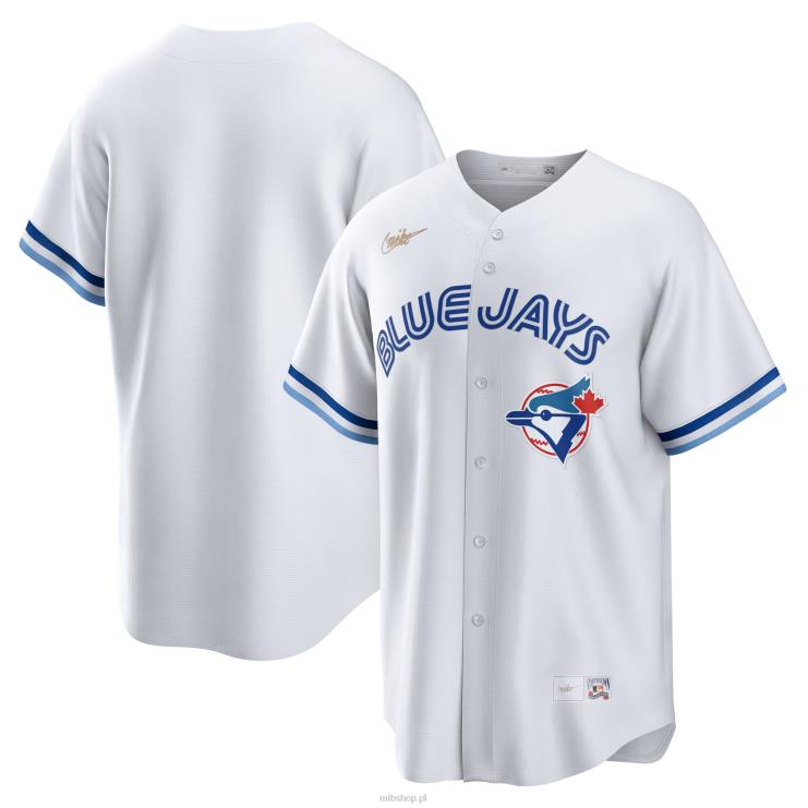 biała koszulka drużyny z kolekcji cooperstown toronto blue jays nike mężczyźni 0J02V1391 MLB Jerseys