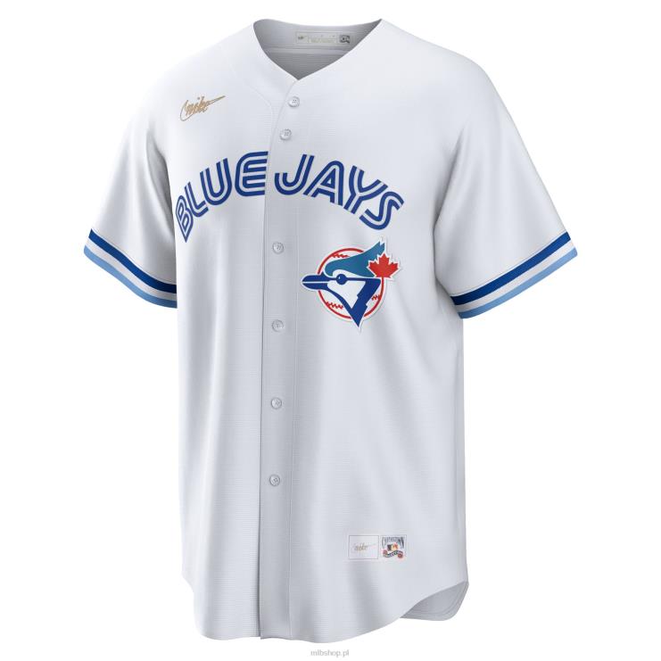 biała koszulka drużyny z kolekcji cooperstown toronto blue jays nike mężczyźni 0J02V1391 MLB Jerseys