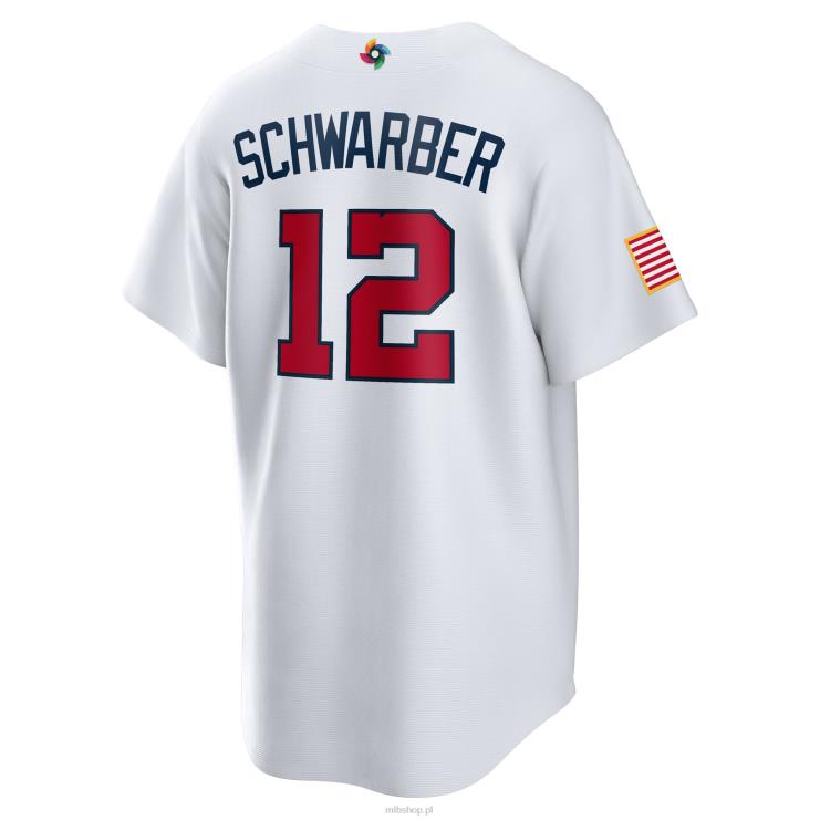 USA baseball kyle schwarber nike biała replika klasycznej koszulki baseballowej świata 2023 mężczyźni 0J02V868 MLB Jerseys