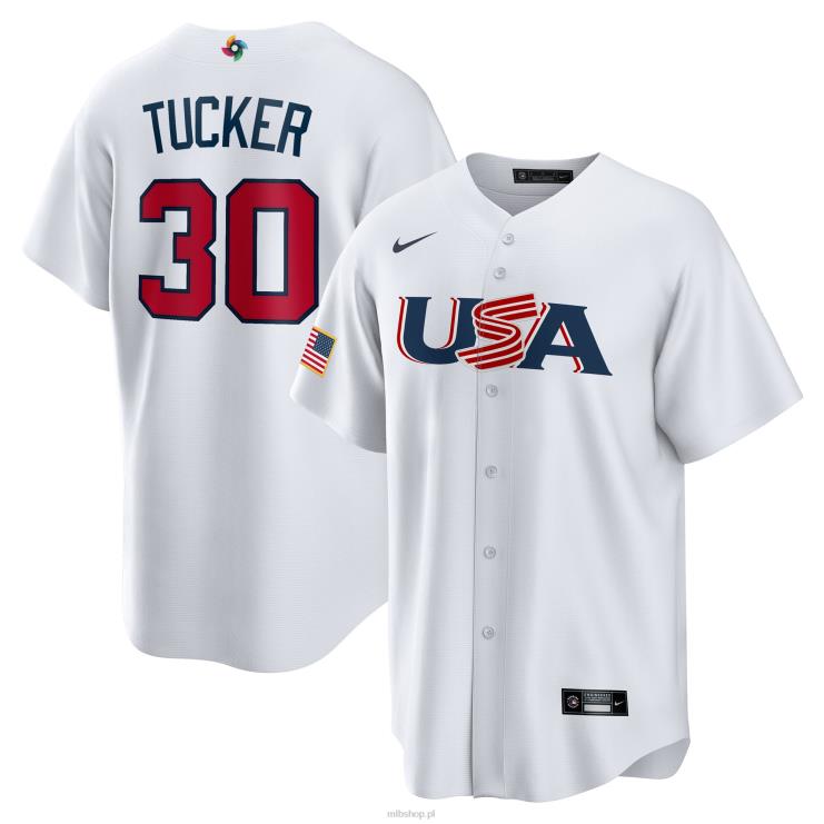 USA baseball kyle tucker nike biała replika klasycznej koszulki baseballowej świata 2023 mężczyźni 0J02V729 MLB Jerseys
