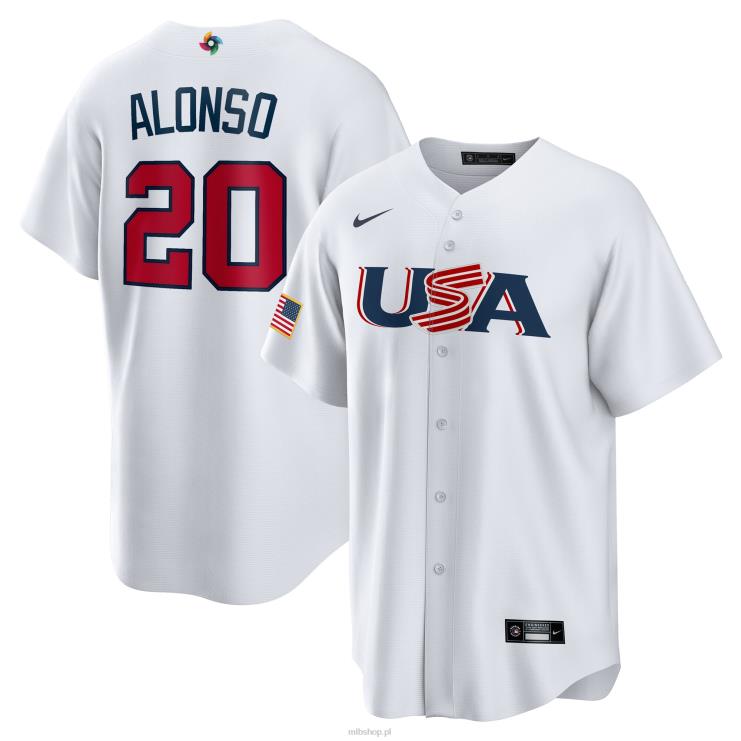 bejsbol usa pete alonso nike biała replika klasycznej koszulki gracza World Baseball 2023 mężczyźni 0J02V885 MLB Jerseys