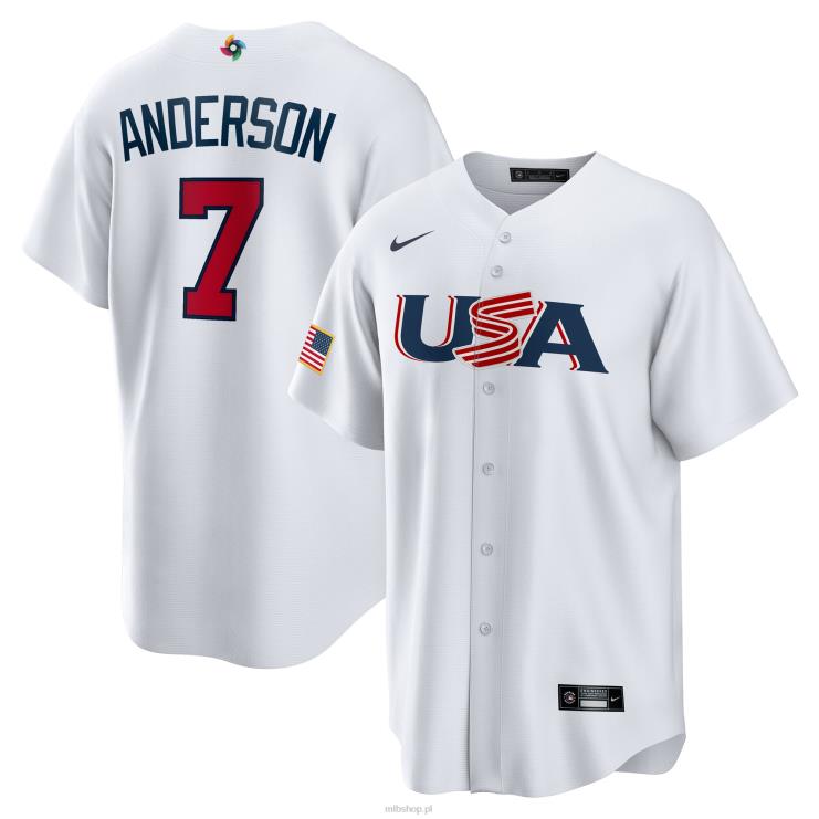 bejsbol usa tim anderson nike biała replika klasycznej koszulki gracza World Baseball 2023 mężczyźni 0J02V873 MLB Jerseys