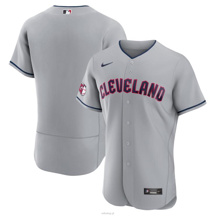 szara autentyczna koszulka drużynowa Cleveland Guardians Nike mężczyźni 0J02V713 MLB Jerseys