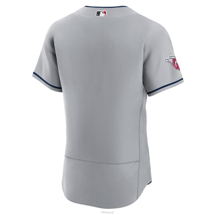 szara autentyczna koszulka drużynowa Cleveland Guardians Nike mężczyźni 0J02V713 MLB Jerseys