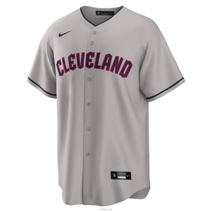 szara replika koszulki gracza Cleveland Guardians Shane Bieber Nike mężczyźni 0J02V1134 MLB Jerseys