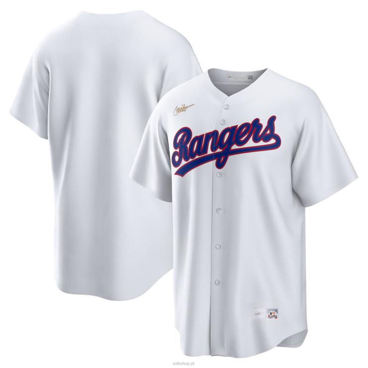 biała koszulka drużyny texas rangers nike z kolekcji cooperstown mężczyźni 0J02V606 MLB Jerseys