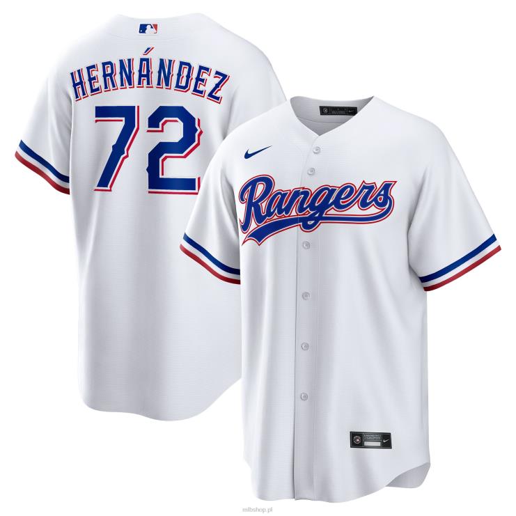 biała replika domowej koszulki gracza texas rangers jonathan hernandez nike mężczyźni 0J02V1594 MLB Jerseys