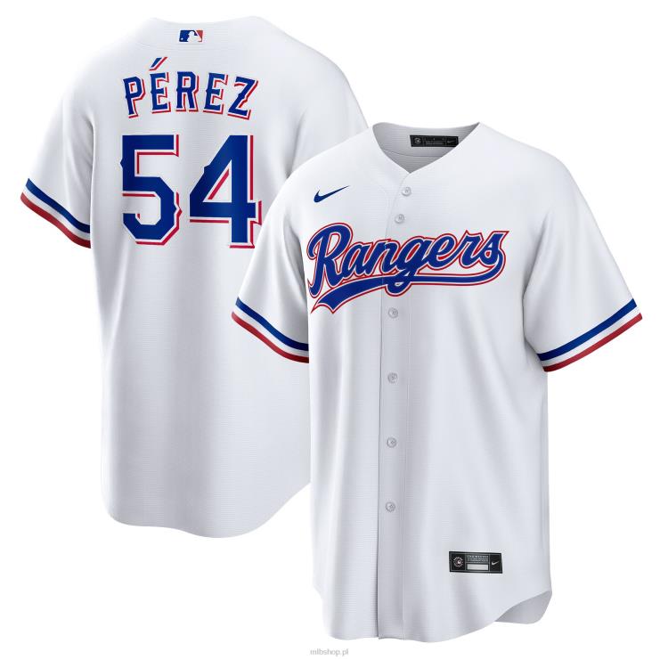 texas rangers martin perez nike biała replika domowej koszulki gracza mężczyźni 0J02V1595 MLB Jerseys