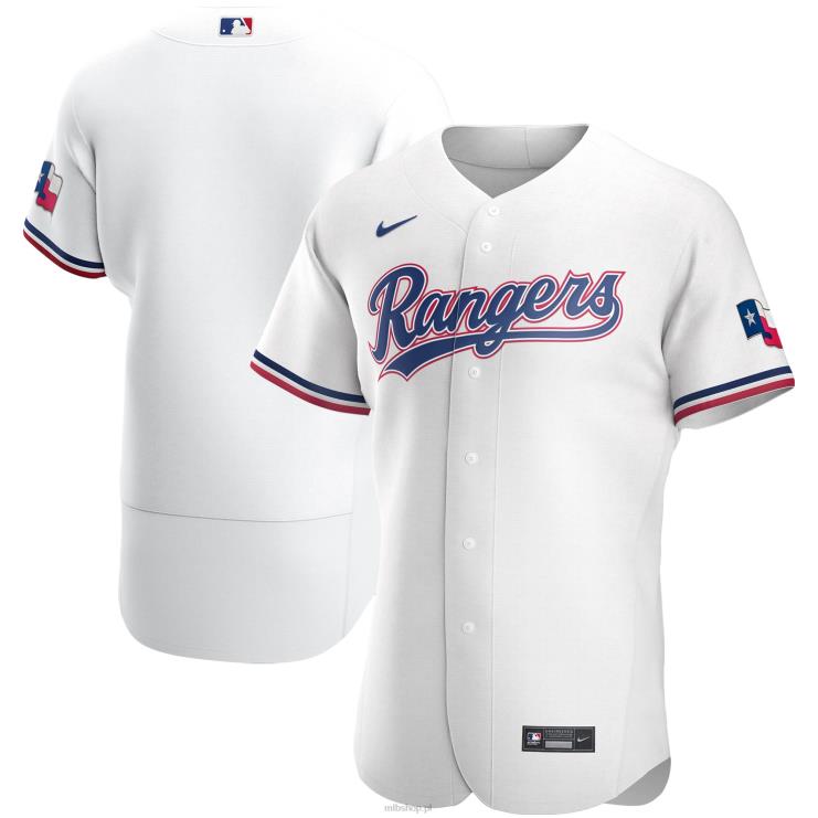 texas rangers nike biała koszulka domowa z autentycznym logo zespołu mężczyźni 0J02V839 MLB Jerseys