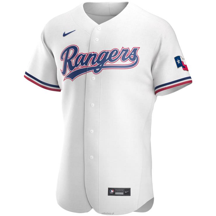 texas rangers nike biała koszulka domowa z autentycznym logo zespołu mężczyźni 0J02V839 MLB Jerseys