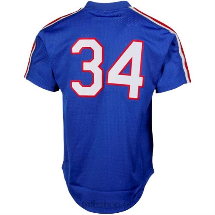 texas rangers nolan ryan mitchell & ness royal 1989 autentyczna kolekcja cooperstown siatkowa koszulka treningowa mrugnięcia mężczyźni 0J02V586 MLB Jerseys