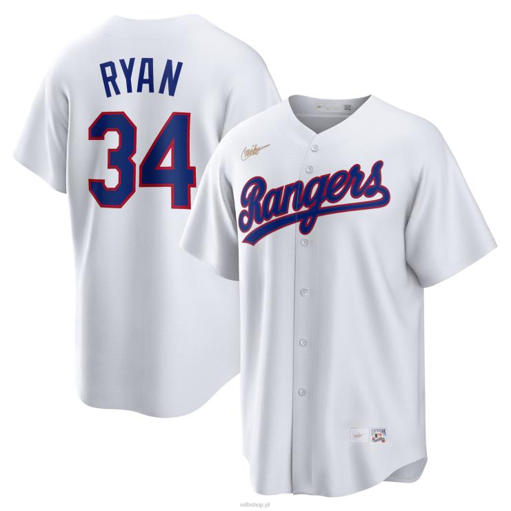texas rangers nolan ryan nike biała domowa koszulka gracza z kolekcji cooperstown mężczyźni 0J02V669 MLB Jerseys