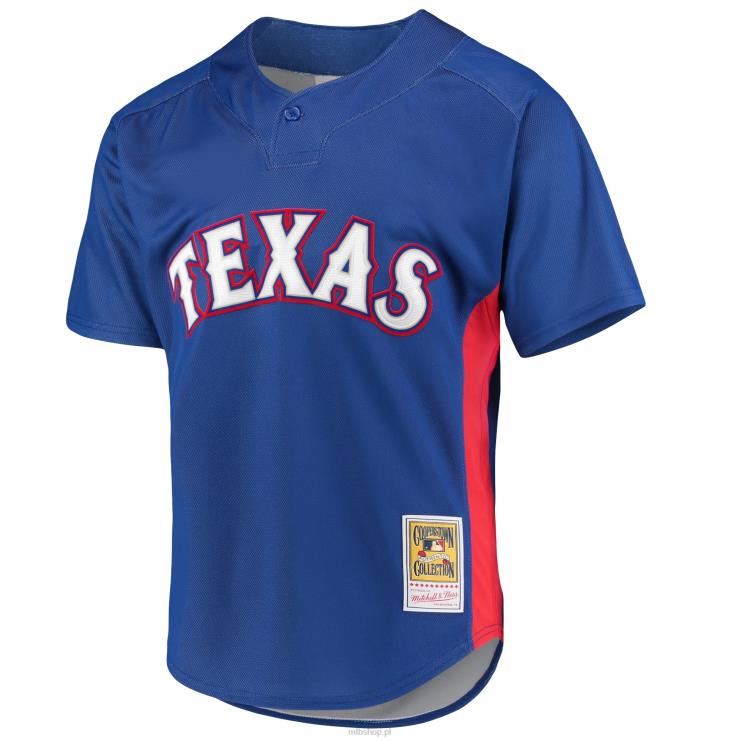 texas rangers vladimir guerrero mitchell & ness kolekcja royal cooperstown siatkowa koszulka treningowa mrugnięcia mężczyźni 0J02V1204 MLB Jerseys