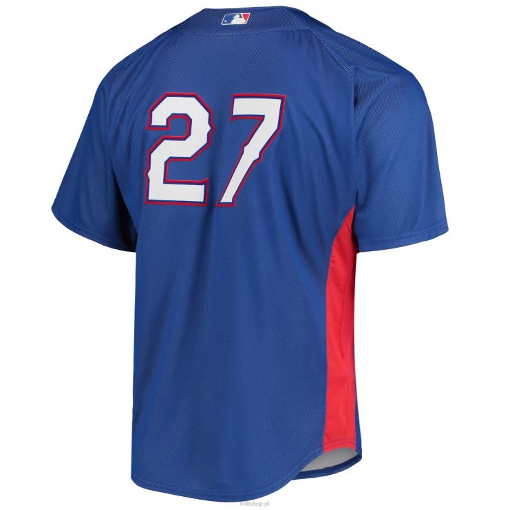 texas rangers vladimir guerrero mitchell & ness kolekcja royal cooperstown siatkowa koszulka treningowa mrugnięcia mężczyźni 0J02V1204 MLB Jerseys