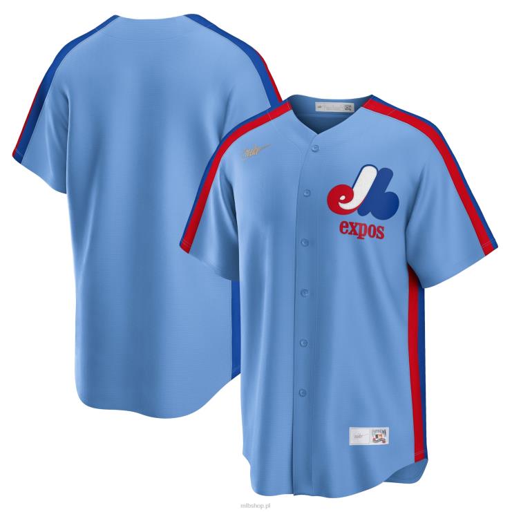 montreal expos nike jasnoniebieska koszulka zespołu road cooperstown z kolekcji mężczyźni 0J02V855 MLB Jerseys