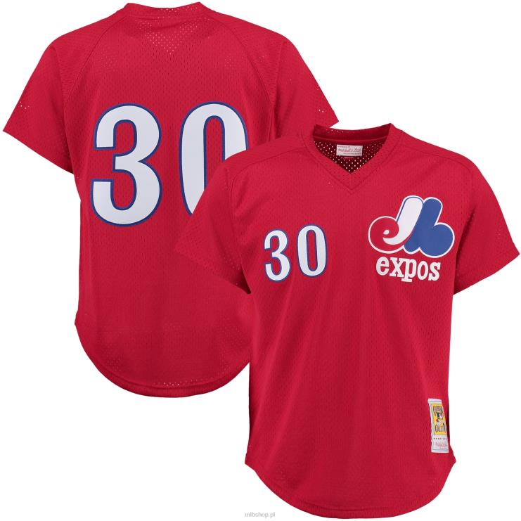 montreal expos tim raines mitchell & ness czerwona koszulka treningowa do odbijania mężczyźni 0J02V1183 MLB Jerseys