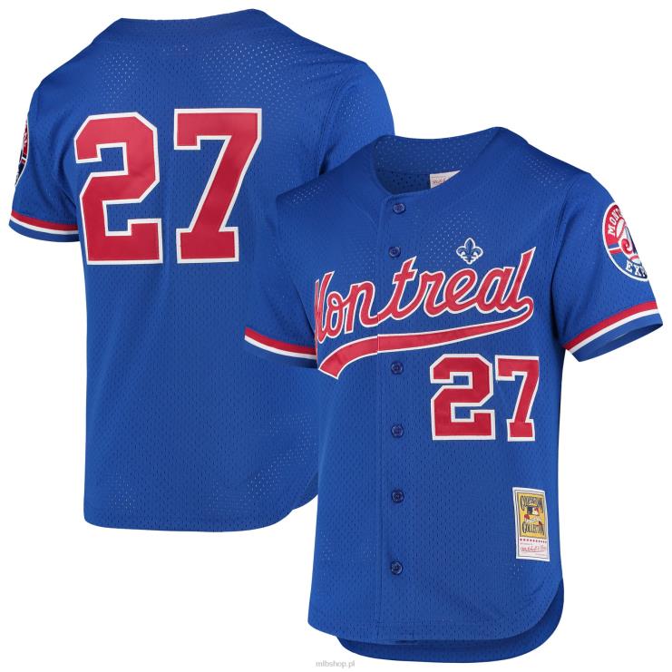 montreal expos vladimir guerrero mitchell & ness niebieski 1997 kolekcja cooperstown siatkowa koszulka treningowa mrugnięcia mężczyźni 0J02V633 MLB Jerseys