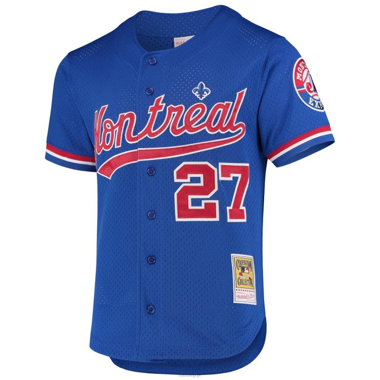 montreal expos vladimir guerrero mitchell & ness niebieski 1997 kolekcja cooperstown siatkowa koszulka treningowa mrugnięcia mężczyźni 0J02V633 MLB Jerseys