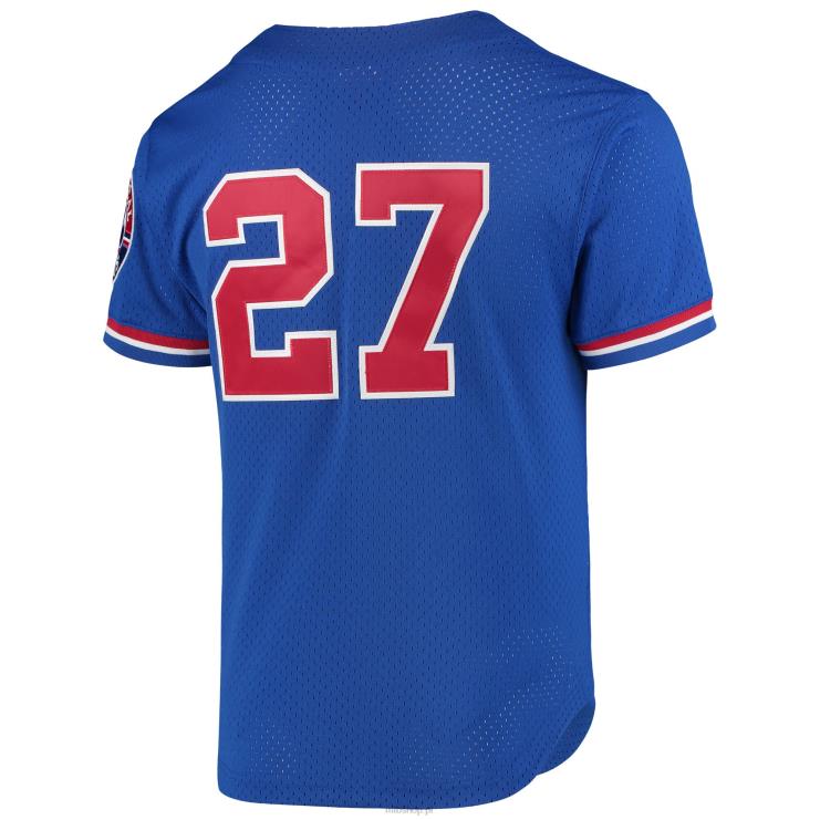 montreal expos vladimir guerrero mitchell & ness niebieski 1997 kolekcja cooperstown siatkowa koszulka treningowa mrugnięcia mężczyźni 0J02V633 MLB Jerseys