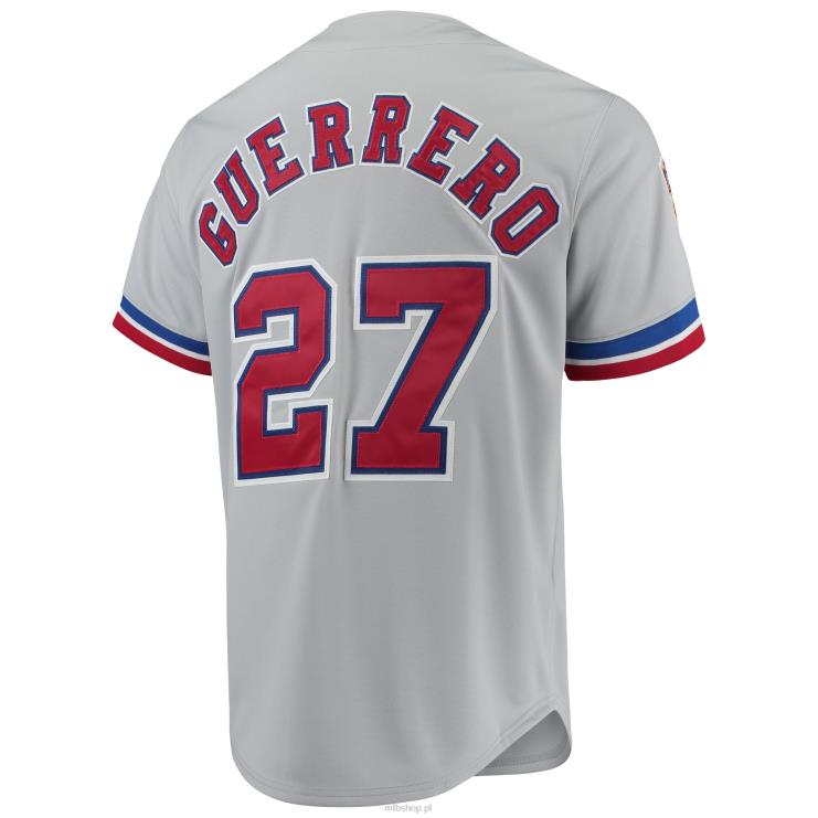 montreal expos vladimir guerrero mitchell & ness szara autentyczna koszulka z kolekcji cooperstown mężczyźni 0J02V947 MLB Jerseys