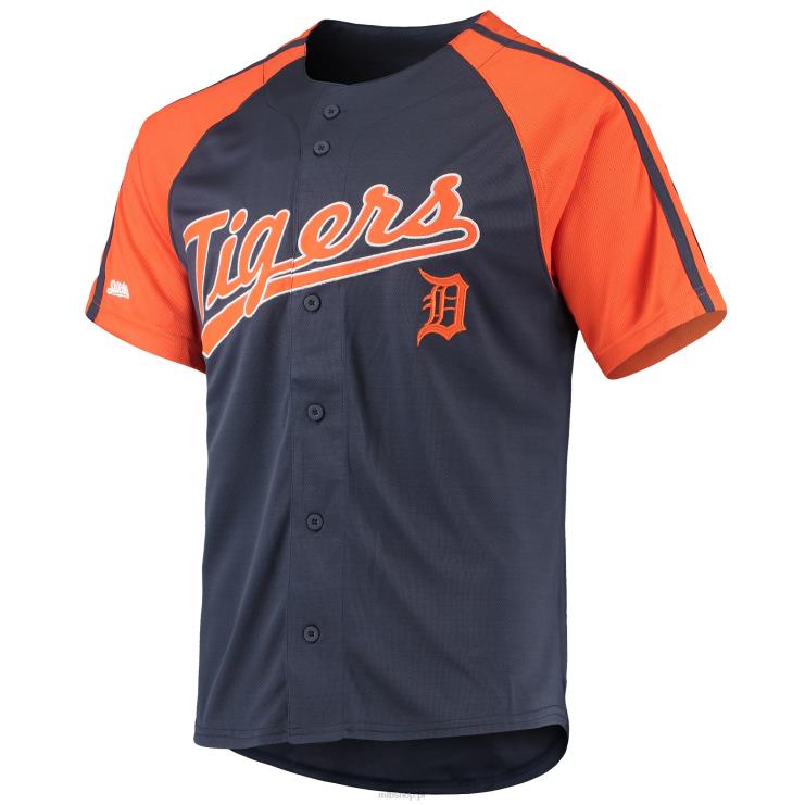 Detroit Tigers szwy granatowa zapinana na guziki replika koszulki raglanowej mężczyźni 0J02V948 MLB Jerseys