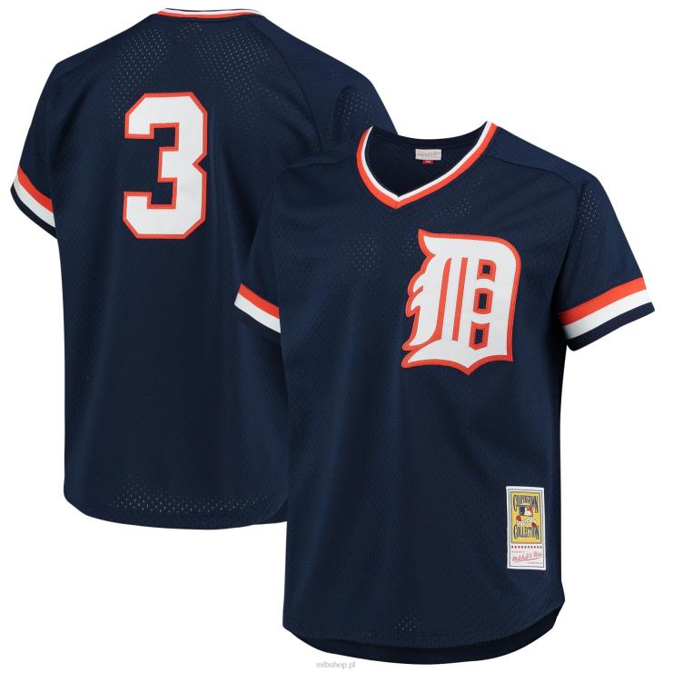detroit tigers alan trammell mitchell & ness marynarka wojenna 1984 autentyczna kolekcja copperstown siatkowa koszulka treningowa mrugnięcia mężczyźni 0J02V676 MLB Jerseys