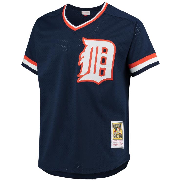 detroit tigers alan trammell mitchell & ness marynarka wojenna 1984 autentyczna kolekcja copperstown siatkowa koszulka treningowa mrugnięcia mężczyźni 0J02V676 MLB Jerseys