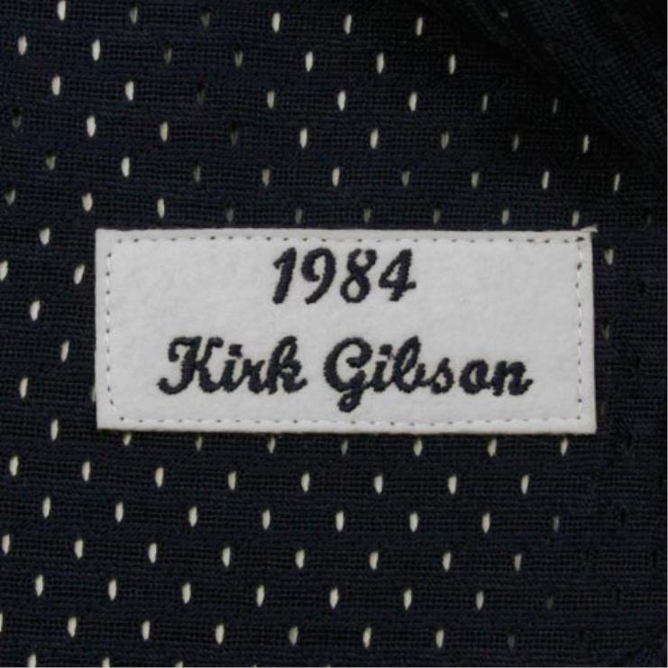detroit tigers kirk gibson mitchell & ness granatowy 1984 autentyczna kolekcja cooperstown siatkowa koszulka treningowa mrugnięcia mężczyźni 0J02V588 MLB Jerseys