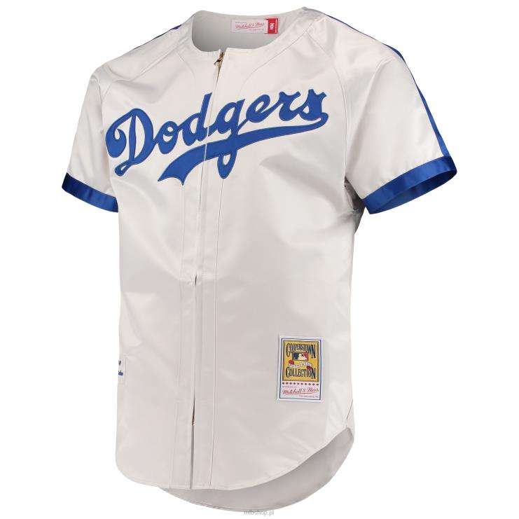 brooklyn dodgers jackie robinson mitchell & ness szara autentyczna koszulka z kolekcji cooperstown mężczyźni 0J02V1167 MLB Jerseys