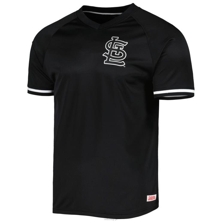 ul. Louis Cardinals szwy czarna koszulka raglanowa z dekoltem w szpic mężczyźni 0J02V794 MLB Jerseys