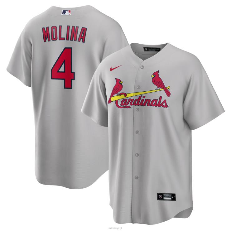 ul. koszulka louis cardinals yadier molina nike grey road replika nazwiska gracza mężczyźni 0J02V934 MLB Jerseys