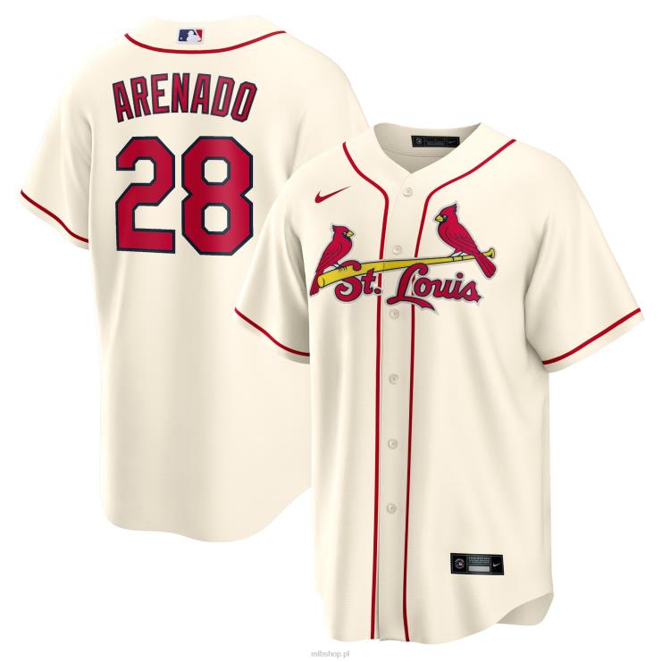 ul. louis cardinals nolan arenado nike kremowa alternatywna oficjalna replika koszulki gracza mężczyźni 0J02V6 MLB Jerseys