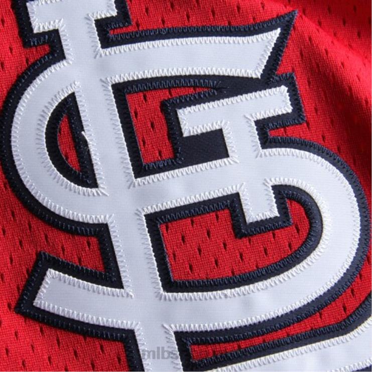 ul. louis cardinals ozzie smith mitchell & ness czerwona koszulka treningowa z siateczki cooperstown mężczyźni 0J02V987 MLB Jerseys