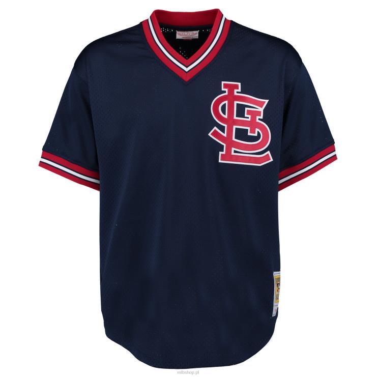 ul. louis cardinals ozzie smith mitchell & ness granatowy 1994 autentyczna kolekcja cooperstown siatkowa koszulka treningowa mrugnięcia mężczyźni 0J02V787 MLB Jerseys