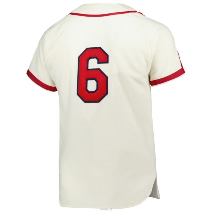 ul. louis cardinals stan musial mitchell & ness krem ​​1944 kolekcja cooperstown autentyczna koszulka mężczyźni 0J02V1486 MLB Jerseys