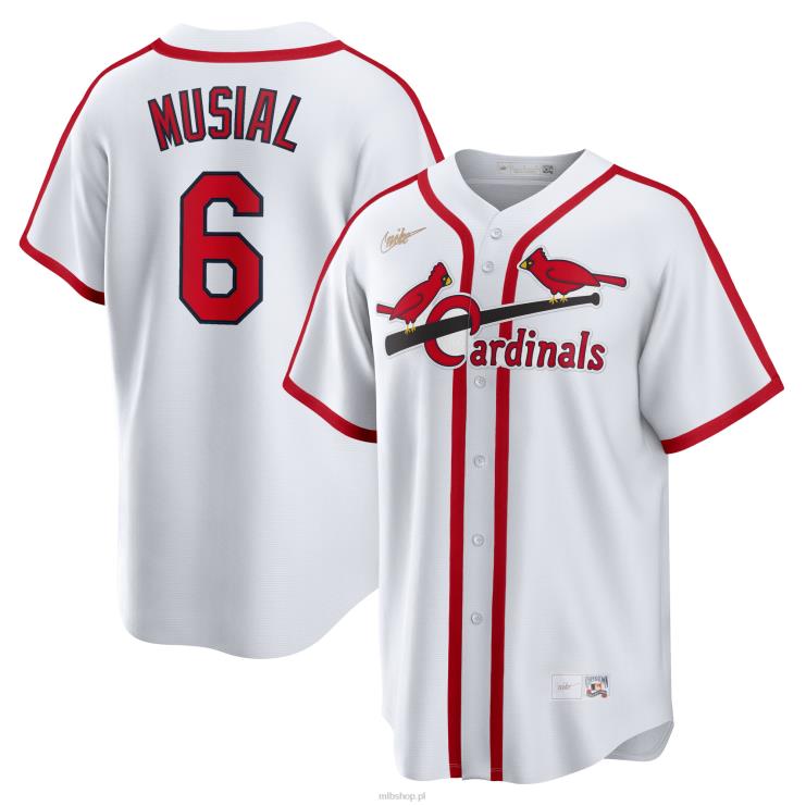 ul. louis cardinals stan musial nike biała domowa koszulka gracza z kolekcji cooperstown mężczyźni 0J02V994 MLB Jerseys