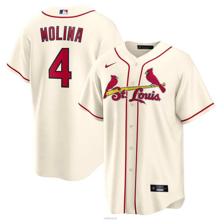 ul. louis cardinals yadier molina nike kremowa alternatywna replika koszulki z nazwiskiem gracza mężczyźni 0J02V53 MLB Jerseys