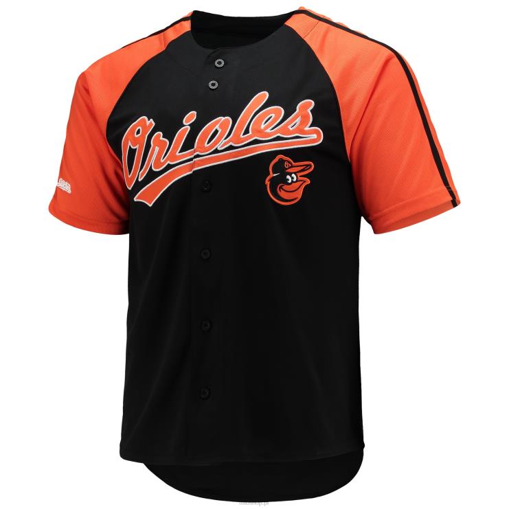 baltimore orioles szwy czarna replika raglanowej koszulki zapinanej na guziki mężczyźni 0J02V1147 MLB Jerseys